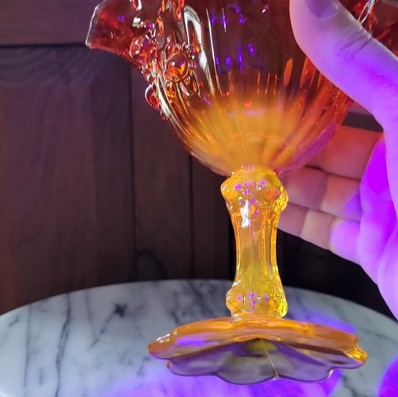 Fenton Amberina Compote - Picture 8 of 17